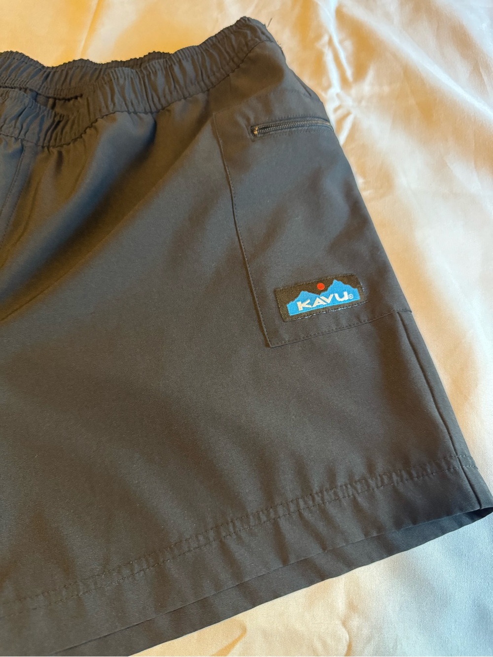 NWOT KAVU Black Elastic-Waist Shorts
